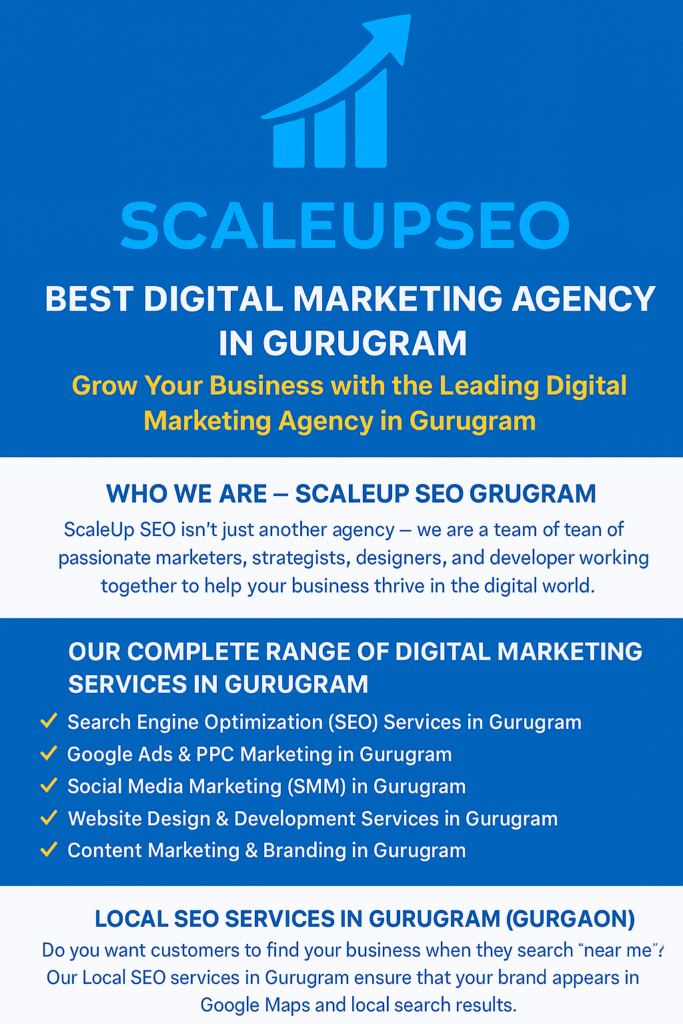 best digital marketing agency in gurugram and top digital marketing gurugram www.scaleupseo.in top digital marketing agency in gurugram